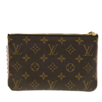 Louis Vuitton Double Zip Pochette Limited Edition Vivienne Xmas Monogram Canvas Brown Canvas Clutche & Pouche Bag (Authentic Pre-Loved)