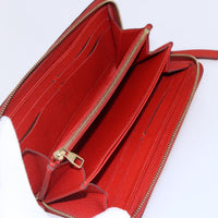 Louis Vuitton Portefeuille Zippy Monogramme Empreinte Monogramme Empreinte Red Leather Wallets Accessory (Authentic Pre-Loved)