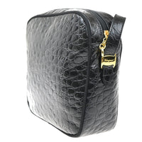 Salvatore Ferragamo Vara Shoulder Bag Leather Black Leather Shoulder Bag Bag (Authentic Pre-Loved)