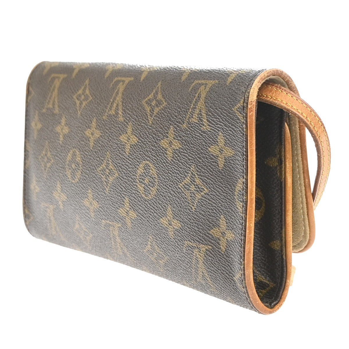 Louis Vuitton Twin Handbag Monogram Canvas Brown Canvas Clutche & Pouche Bag (Authentic Pre-Loved)