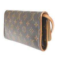 Louis Vuitton Twin Handbag Monogram Canvas Brown Canvas Clutche & Pouche Bag (Authentic Pre-Loved)