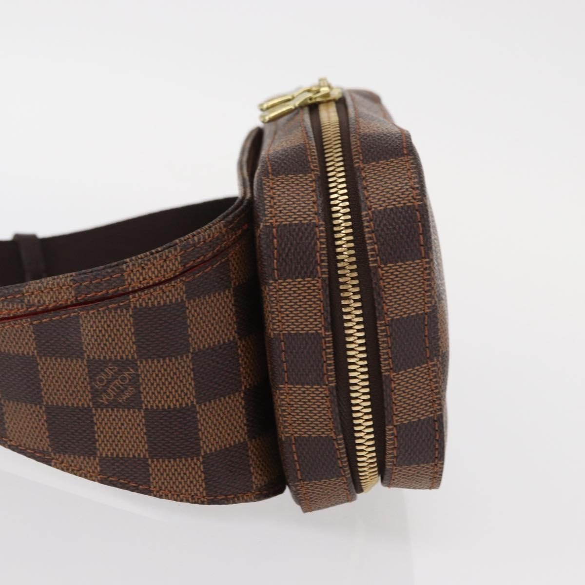 Louis Vuitton Geronimos Waist Bag Damier Brown Canvas Shoulder Bag Bag (Authentic Pre-Loved)