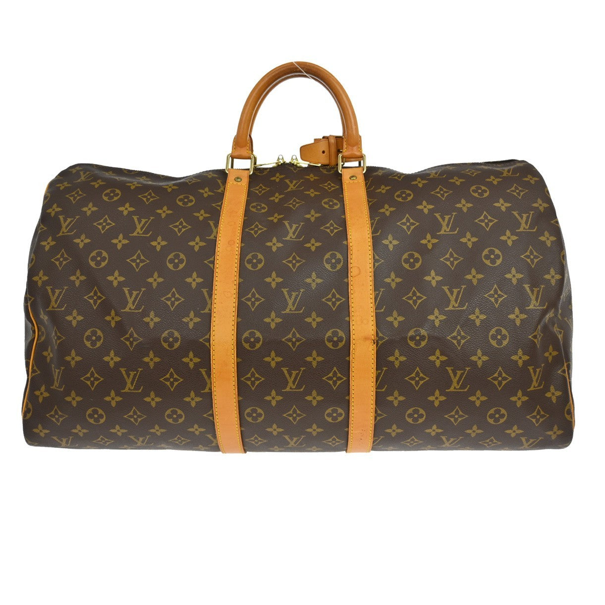 Louis Vuitton Keepall Bag Monogram Canvas Brown Canvas Travel Bag Bag (Pre-Loved)