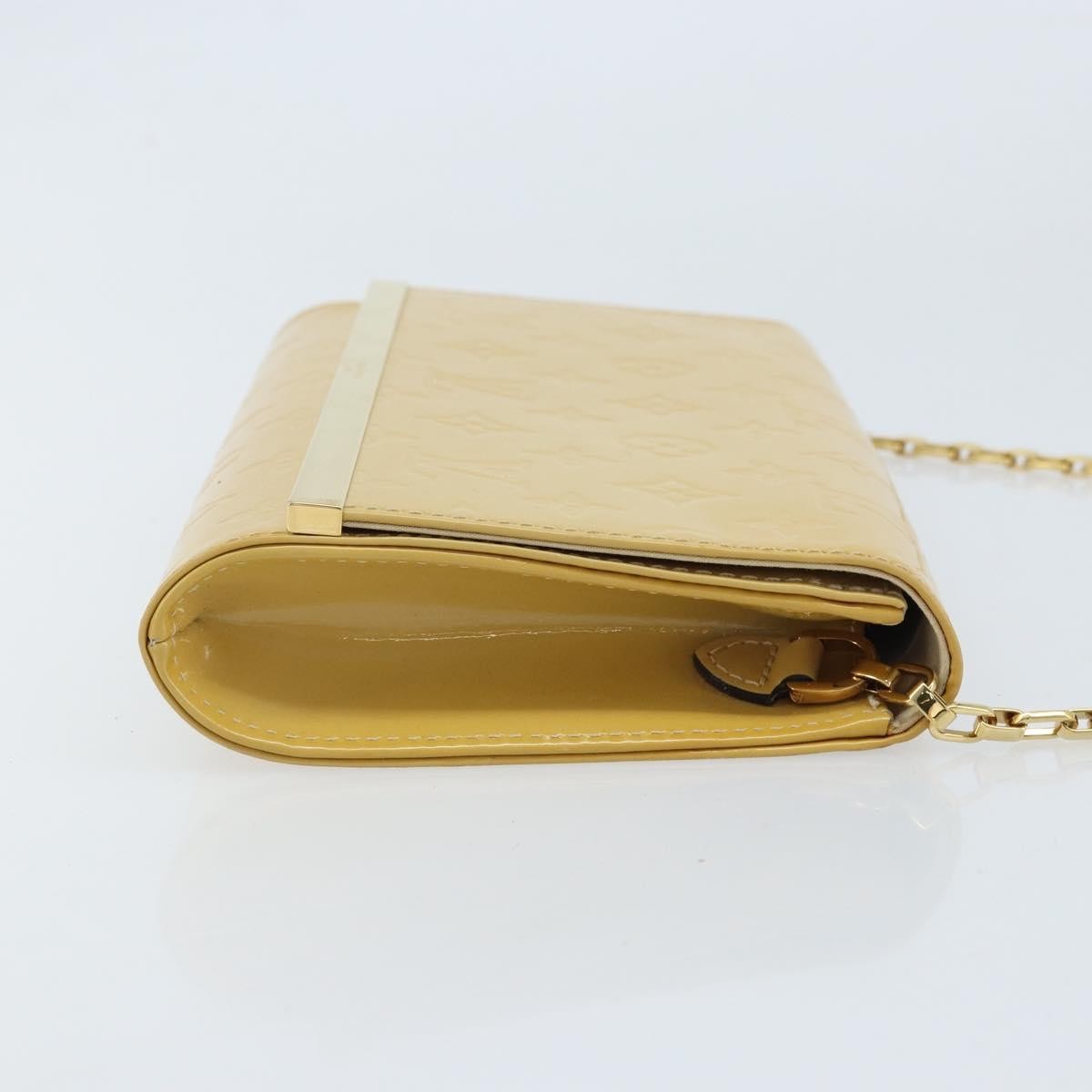Louis Vuitton Ana Bag Monogram Vernis Yellow Patent_Leather Clutche & Pouche Bag (Authentic Pre-Loved)