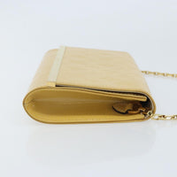 Louis Vuitton Ana Bag Monogram Vernis Yellow Patent_Leather Clutche & Pouche Bag (Authentic Pre-Loved)