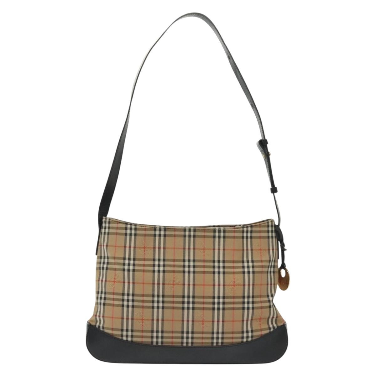Burberry Burberry Shoulder Bag Nova Check Canvas Beige Canvas Bag (Pre-Loved)