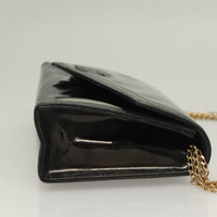 Chanel Cc Envelope Flap Crossbody Patent Leather Black Patent_Leather Clutche & Pouche Bag (Pre-Loved)
