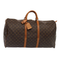 Louis Vuitton Keepall Bag Monogram Canvas Brown Canvas Travel Bag Bag (Authentic Pre-Loved)