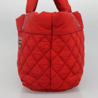Chanel Coco Cocoon Reversible Tote Quilted Nylon Red Nylon Tote Bag Bag (Pre-Loved)