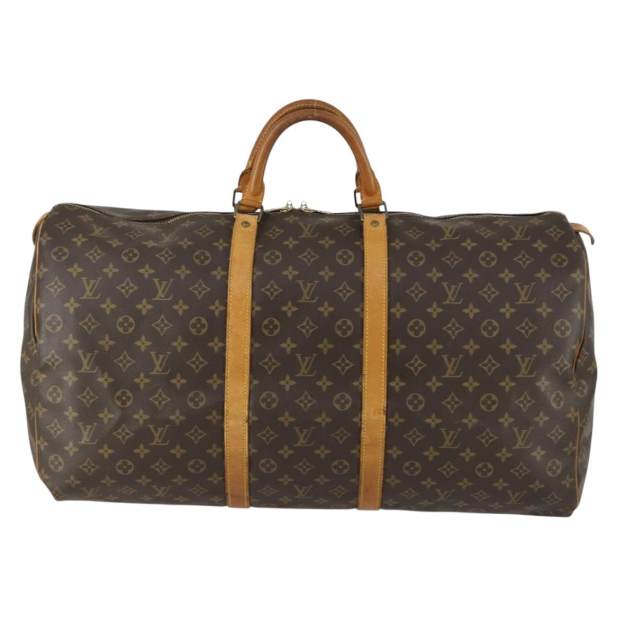 Louis Vuitton Keepall Bag Monogram Canvas Brown Canvas Travel Bag Bag (Pre-Loved)
