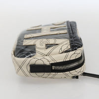 Chanel Logo Camera Case Clutch Printed Coated Canvas Black Pvc Clutche & Pouche Bag (Authentic Pre-Loved)