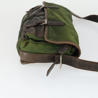 Prada Vintage Shoulder Bag Nylon And Leather Green Nylon Shoulder Bag Bag (Authentic Pre-Loved)