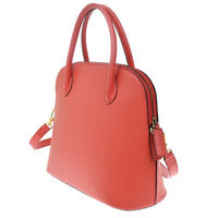 Celine Vintage Convertible Bowler Bag Leather Red Leather Handbag (Authentic Pre-Loved)