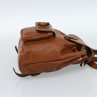 Gucci Vintage Bamboo Backpack Leather Brown Leather Backpack Bag (Pre-Loved)