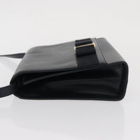 Salvatore Ferragamo Salvatore Ferragamo Vala Shoulder Bag Leather Navy Leather Shoulder Bag Bag (Pre-Loved)