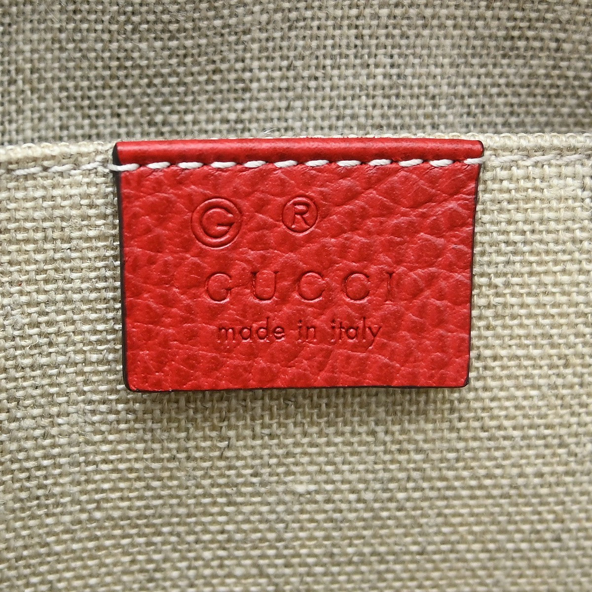 Gucci Guccissima Shoulder Bag Red Leather Shoulder Bag Bag (Pre-Loved)