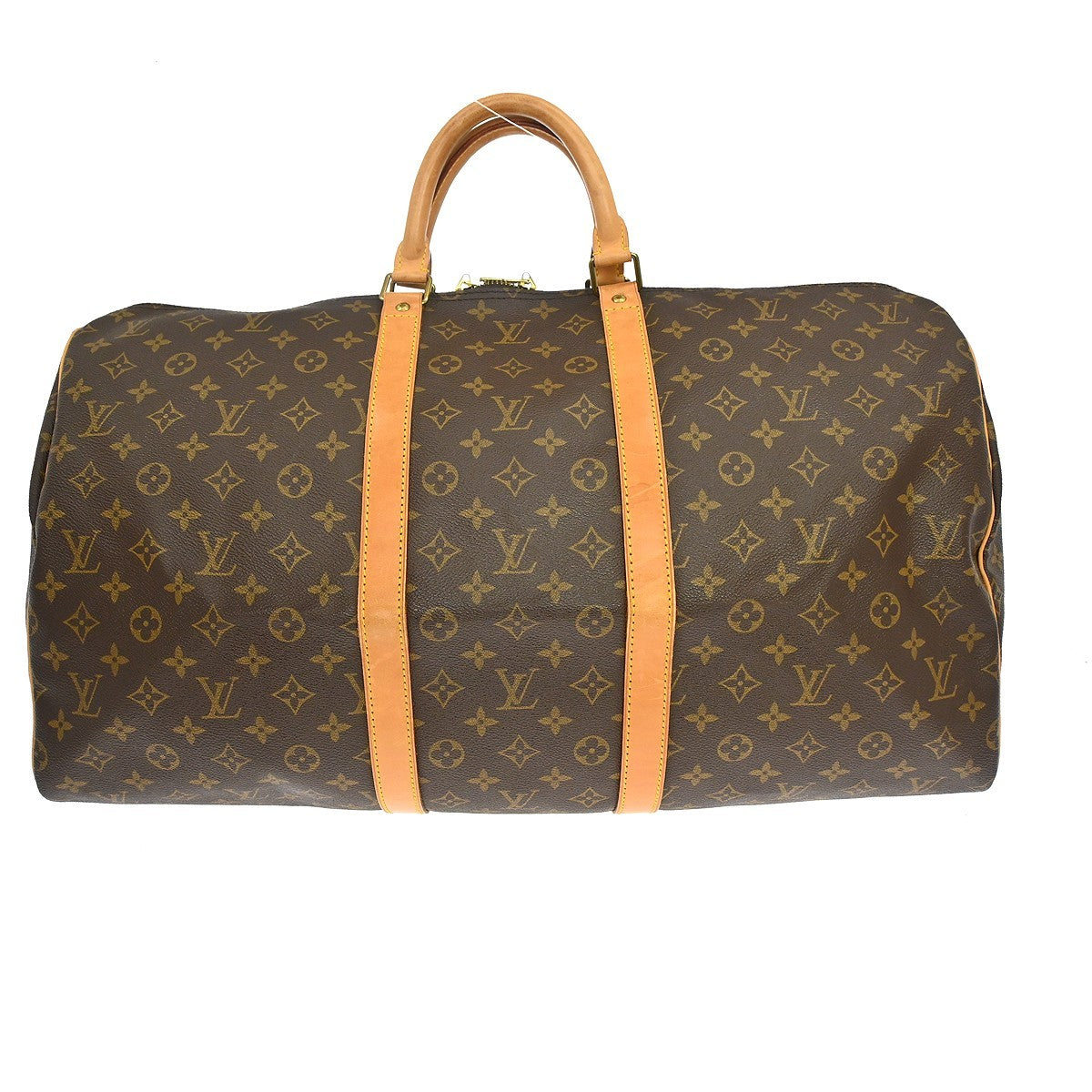 Louis Vuitton Keepall Bag Monogram Canvas Brown Canvas Travel Bag Bag (Authentic Pre-Loved)