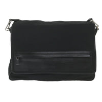 Gucci Vintage Flap Crossbody Bag Nylon Black Nylon Shoulder Bag Bag (Authentic Pre-Loved)