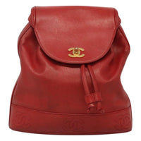 Chanel Vintage Backpack Caviar Red Leather Backpack Bag (Authentic Pre-Loved)