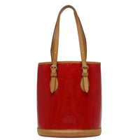 Louis Vuitton Bucket Bag Monogram Vernis Red Patent_Leather Shoulder Bag Bag (Authentic Pre-Loved)