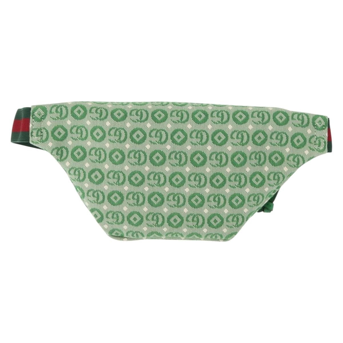 Gucci Waist Pouch Belt Bag Gg Canvas Green Canvas Clutche & Pouche Bag (Authentic Pre-Loved)