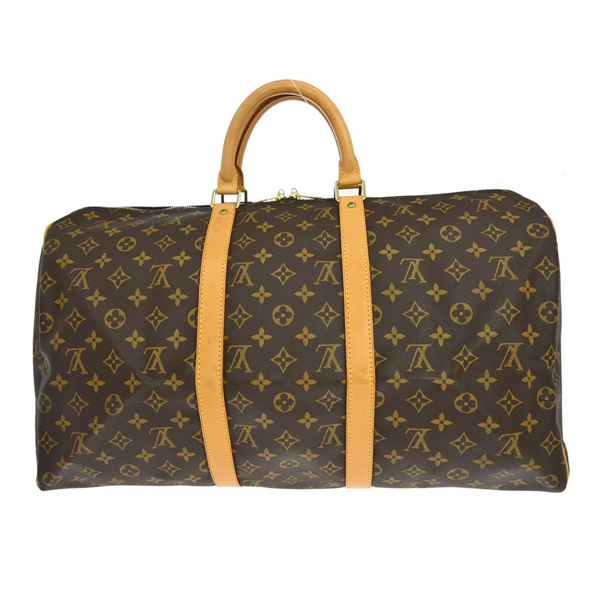 Louis Vuitton Keepall Bag Monogram Canvas Brown Canvas Travel Bag Bag (Pre-Loved)
