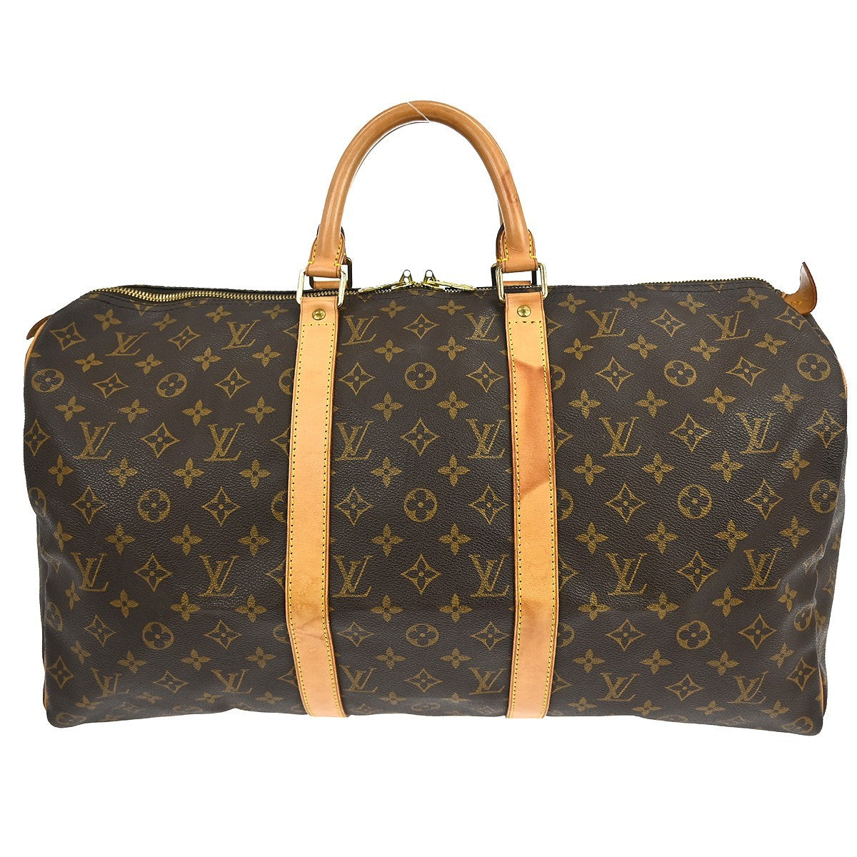 Louis Vuitton Keepall Bag Monogram Canvas Brown Canvas Travel Bag Bag (Authentic Pre-Loved)