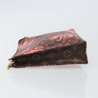 Louis Vuitton Toiletry Pouch Limited Edition Monogram Jungle Dots Red Canvas Clutche & Pouche Bag (Authentic Pre-Loved)