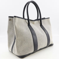 Hermes Garden Party Tote Toile And Leather Gray Canvas Tote Bag Bag (Pre-Loved)
