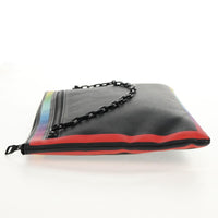 Louis Vuitton Pochette A4 Rainbow Taiga Leather Black Leather Clutche & Pouche Bag (Authentic Pre-Loved)