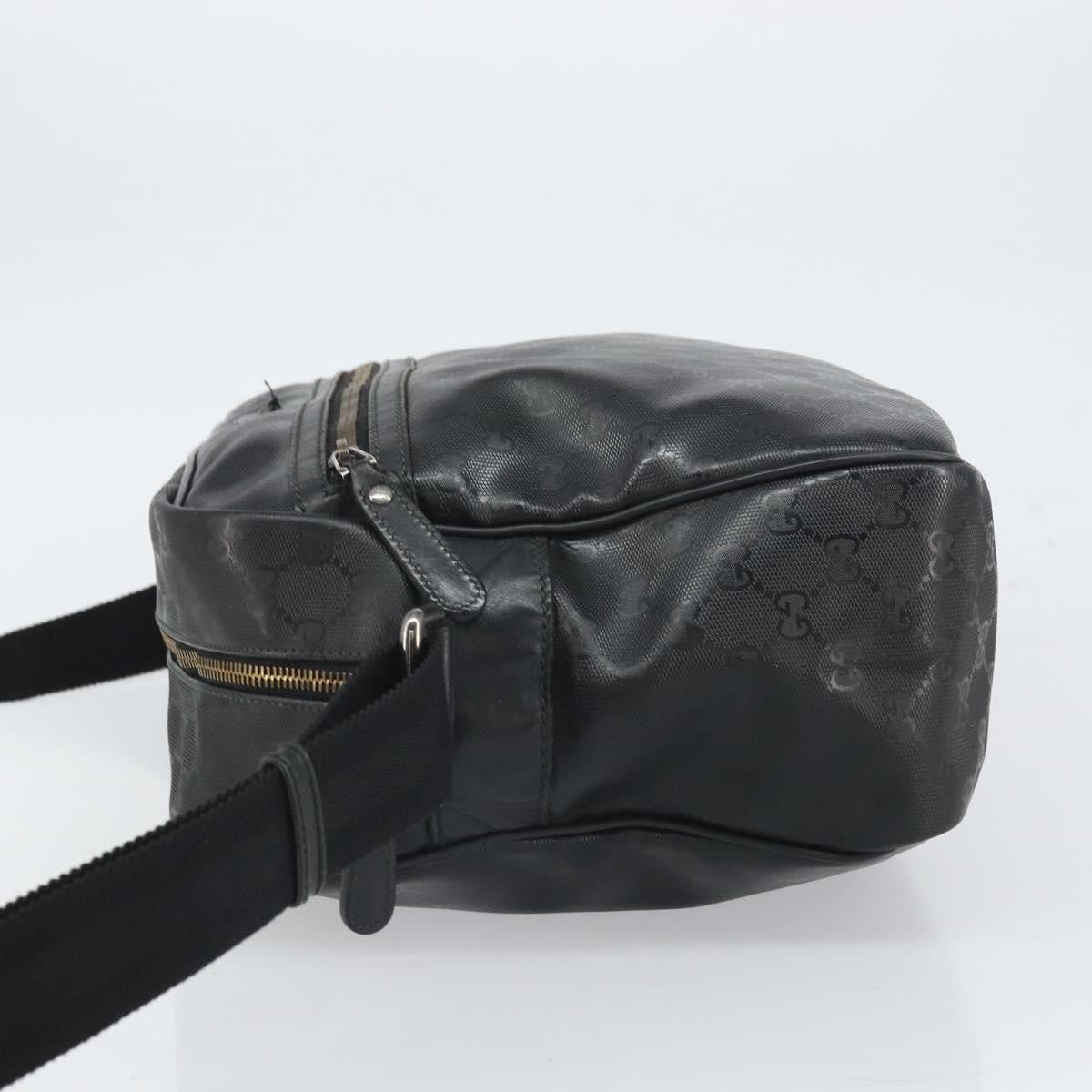 Gucci Zip Messenger Bag Gg Imprime Black Canvas Shoulder Bag Bag (Pre-Loved)
