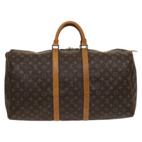 Louis Vuitton Keepall Bag Monogram Canvas Brown Canvas Travel Bag Bag (Pre-Loved)