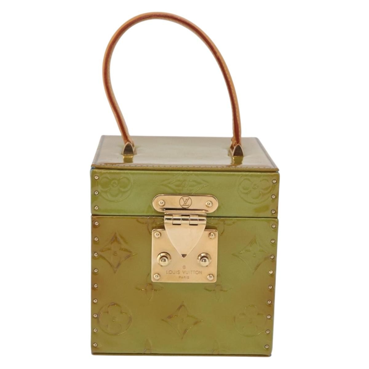 Louis Vuitton Bleecker Box Bag Monogram Vernis Green Patent_Leather Clutche & Pouche Bag (Authentic Pre-Loved)