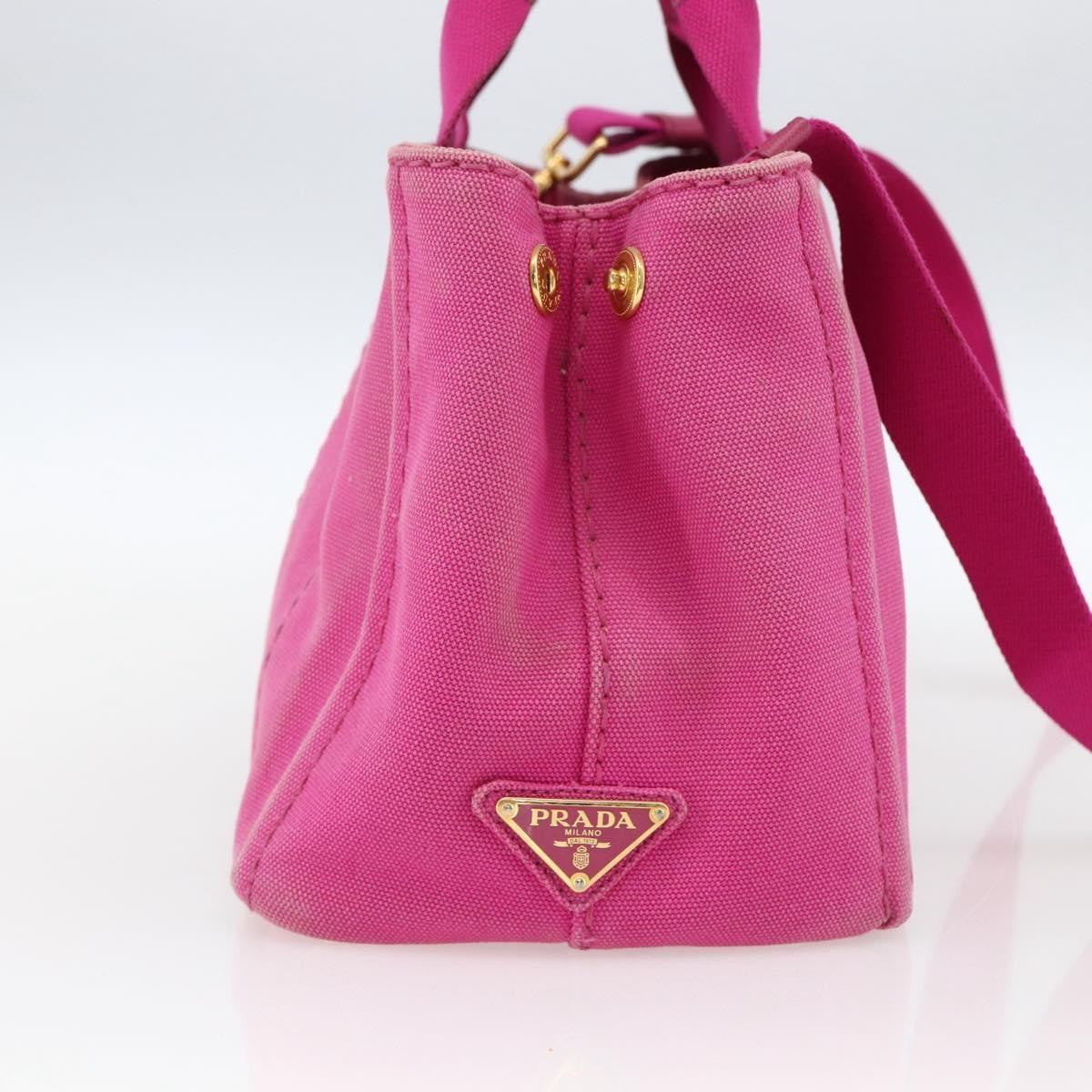 Prada Canapa Convertible Tote Canvas Pink Canvas Tote Bag Bag (Authentic Pre-Loved)