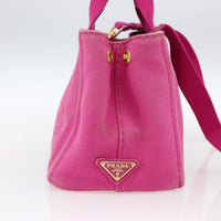 Prada Canapa Convertible Tote Canvas Pink Canvas Tote Bag Bag (Authentic Pre-Loved)