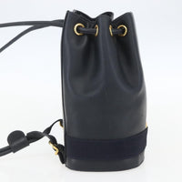 Salvatore Ferragamo Vala Backpack Leather Navy Leather Backpack Bag (Authentic Pre-Loved)