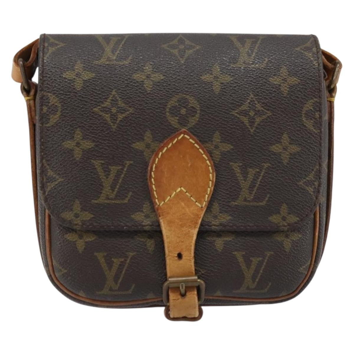 Louis Vuitton Cartouchiere Handbag Monogram Canvas Brown Canvas Shoulder Bag Bag (Pre-Loved)