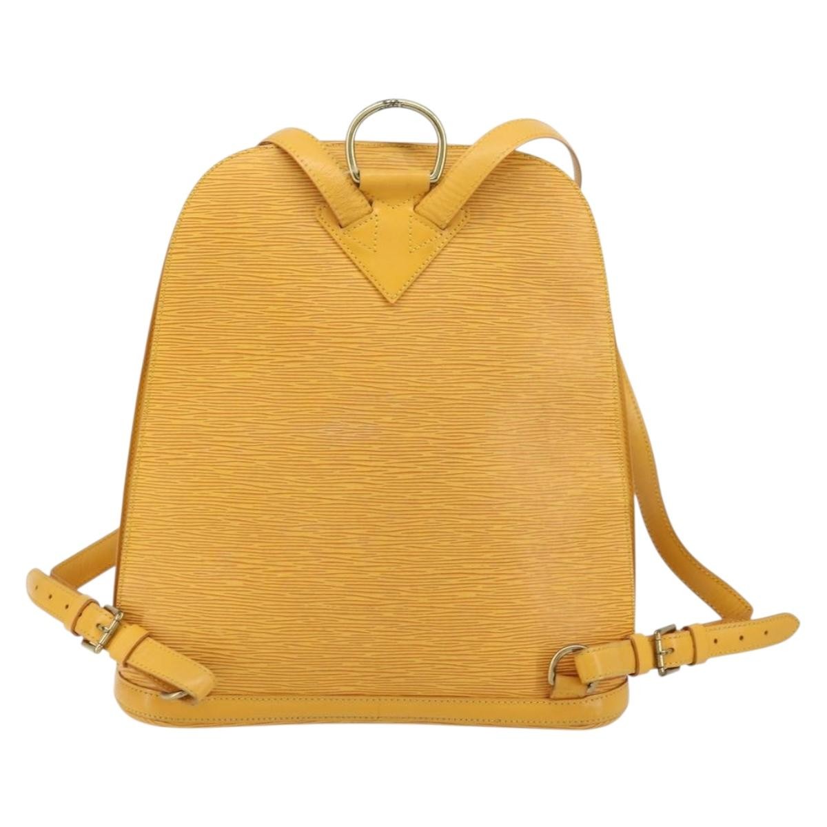 Louis Vuitton Gobelins Backpack Epi Leather Yellow Leather Backpack Bag (Authentic Pre-Loved)