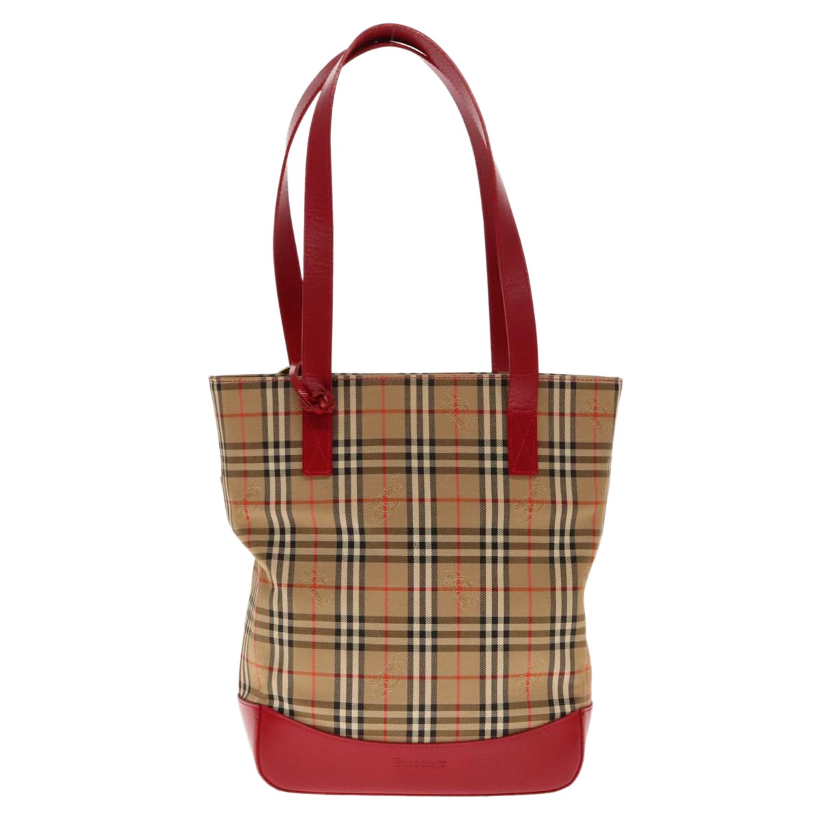 Burberry Nova Check Shoulder Bag Canvas And Leather Beige Canvas Shoulder Bag Bag (Authentic Pre-Loved)