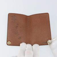Louis Vuitton Porte Cartes Pression Card Case Monogram Canvas Brown Canvas Card Holders Accessory (Pre-Loved)