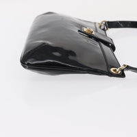 Salvatore Ferragamo Gancini Shoulder Bag Patent Leather Black Patent_Leather Shoulder Bag Bag (Pre-Loved)