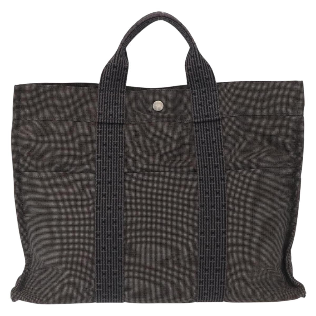 Hermes Fourre-Tout Herline Canvas Gray Canvas Tote Bag Bag (Pre-Loved)