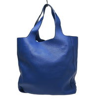 Prada Flou Dynamique Open Tote Vitello Daino Blue Leather Tote Bag Bag (Pre-Loved)