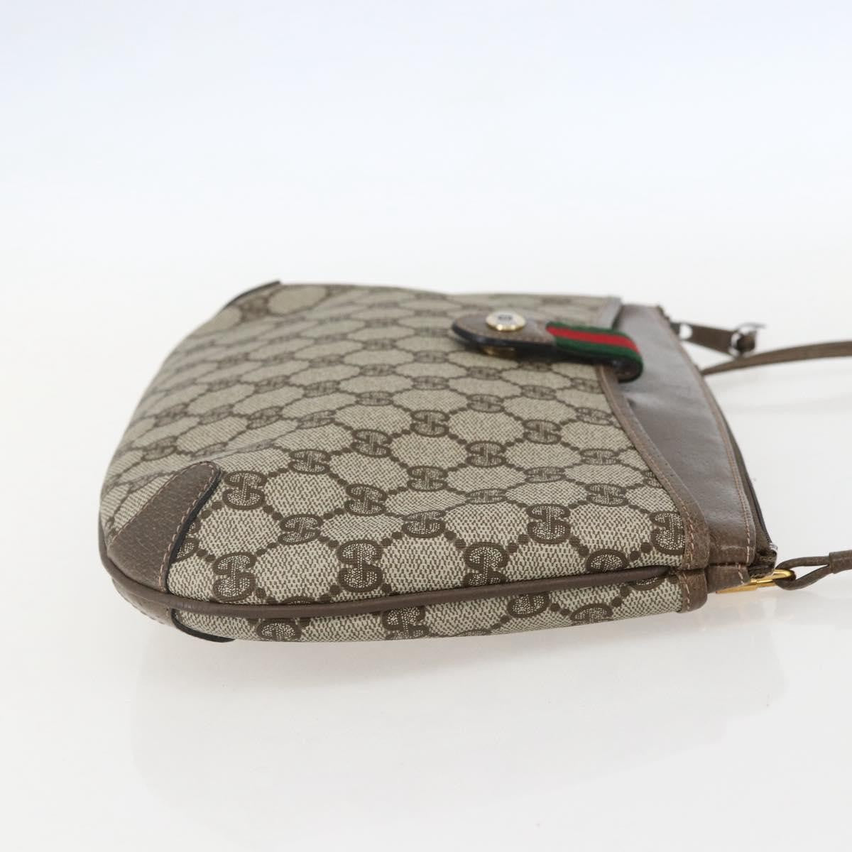 Gucci Vintage Web Crossbody Bag Gg Coated Canvas Beige Canvas Shoulder Bag Bag (Authentic Pre-Loved)
