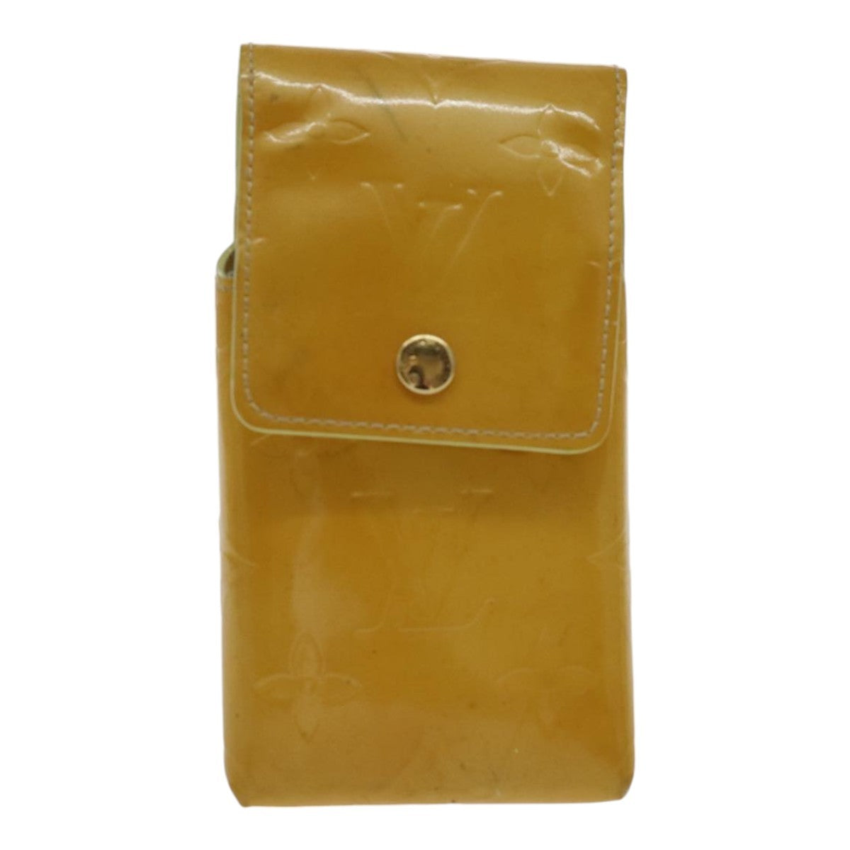 Louis Vuitton Walker Wallet Monogram Vernis Yellow Patent_Leather Clutche & Pouche Bag (Pre-Loved)