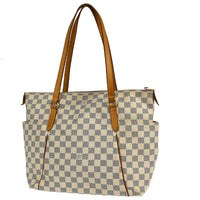 Louis Vuitton Totally Handbag Damier Azur White Canvas Tote Bag Bag (Authentic Pre-Loved)