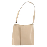 Salvatore Ferragamo Gancini Shoulder Bag Leather Beige Leather Shoulder Bag Bag (Authentic Pre-Loved)