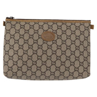 Gucci Gg Plus Supreme Pouch Canvas Beige Canvas Clutche & Pouche Bag (Pre-Loved)