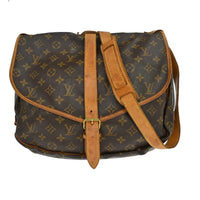Louis Vuitton Louis Vuitton Saumur Handbag Monogram Canvas Brown Canvas Shoulder Bag Bag (Authentic Pre-Loved)