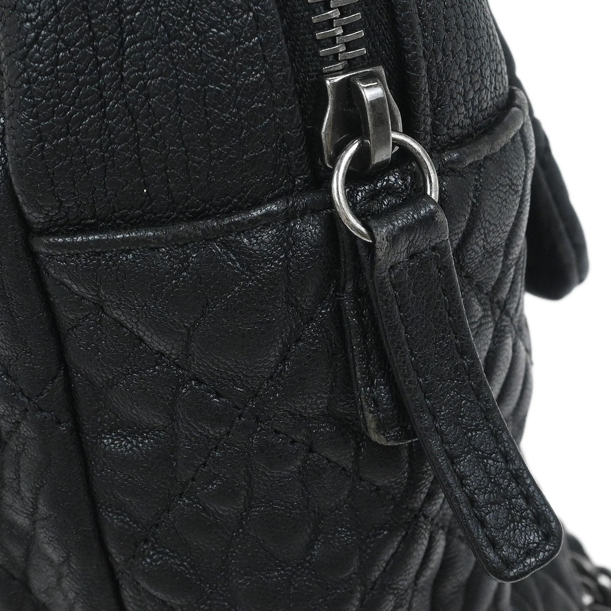 Chanel Chanel Chanel Matelassé Cuir Noir Black Leather Black Calfskin Shoulder Bag Bag (Pre-Loved)